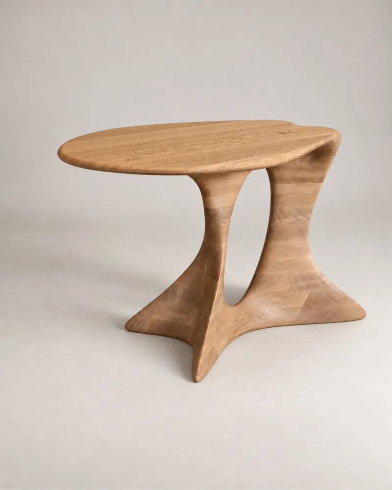 Design objects - Aphrodite Sculpted Table | European Oak Wood - NEXART