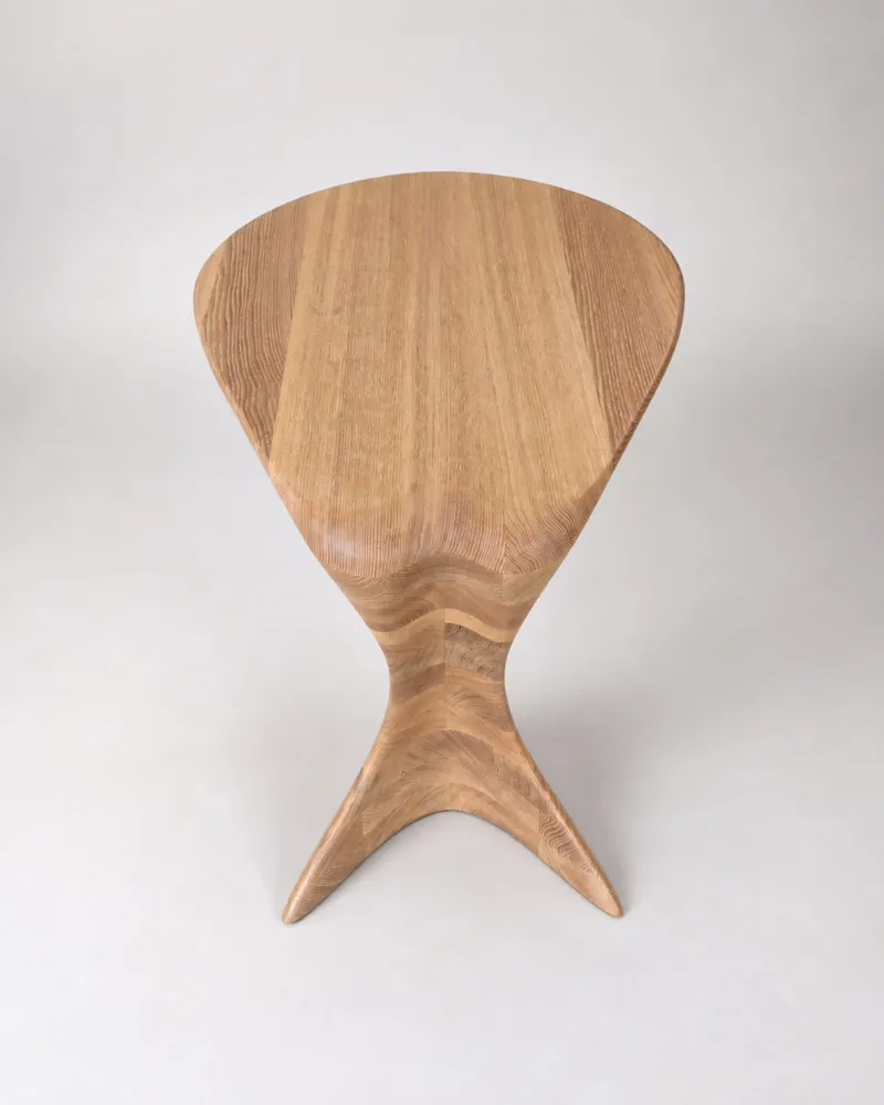 Design objects - Aphrodite Sculpted Table | European Oak Wood - NEXART