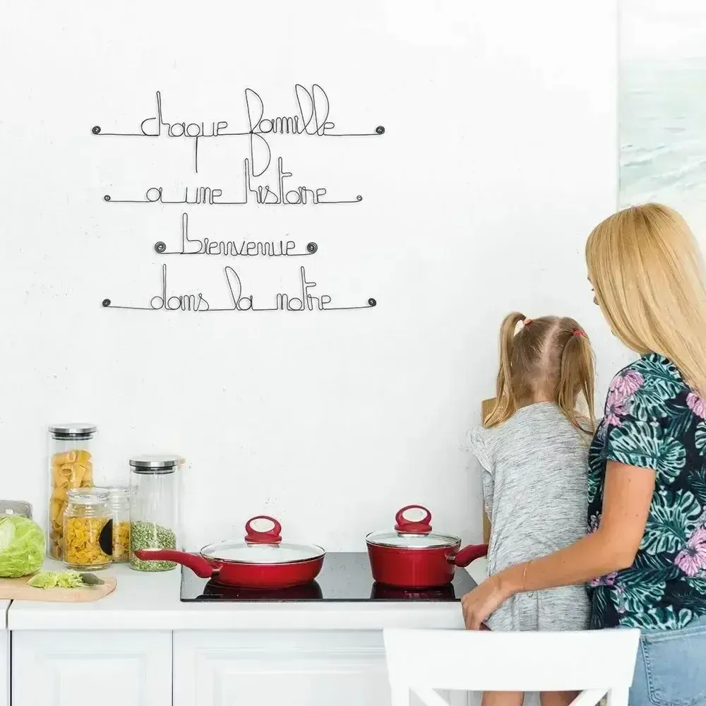 Other wall decoration - Wire wall decor -" Family Quote " - BIJOUX DE MUR