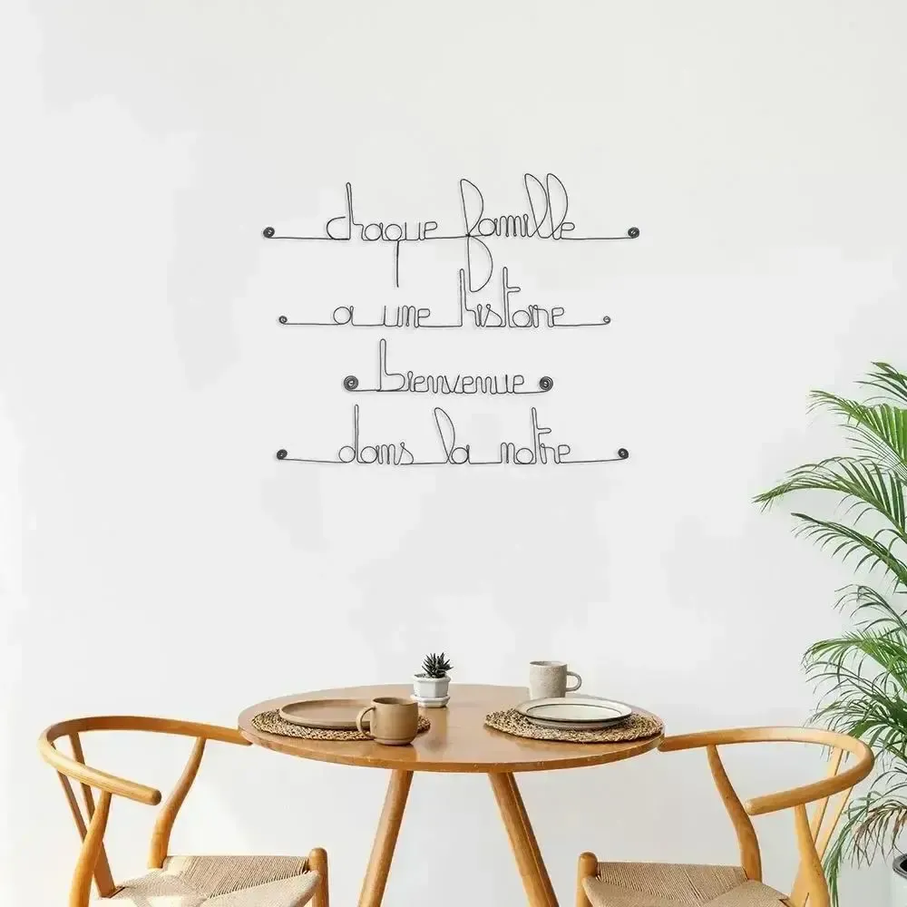 Other wall decoration - Wire wall decor -" Family Quote " - BIJOUX DE MUR