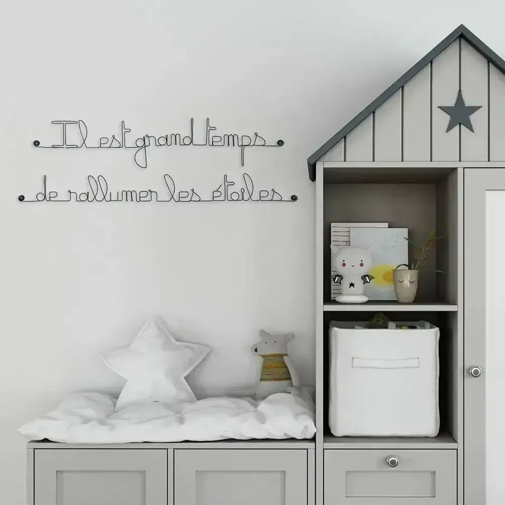 Other wall decoration - Wall Decor - Quote - " It's high time to relight the stars " - BIJOUX DE MUR