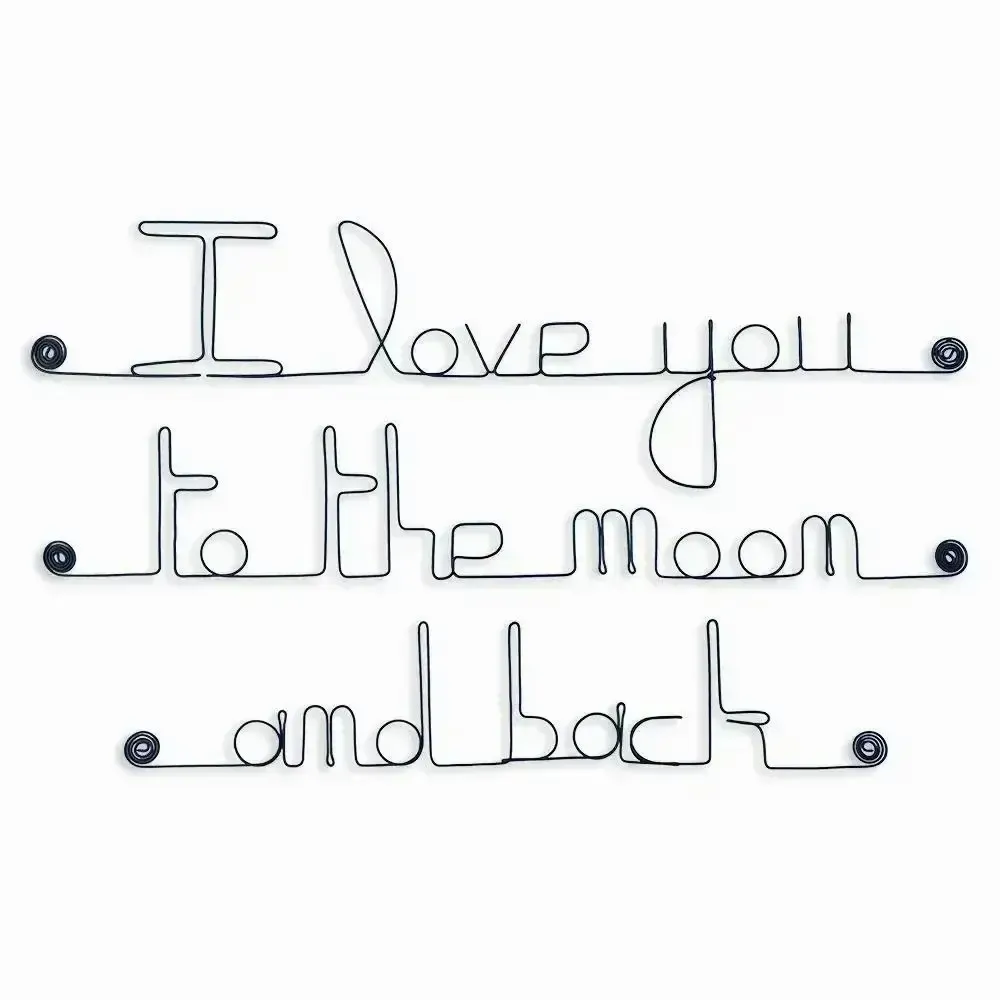 Decorative objects - Wall Decor - " I love you to the moon and back ” - Love Quote - BIJOUX DE MUR
