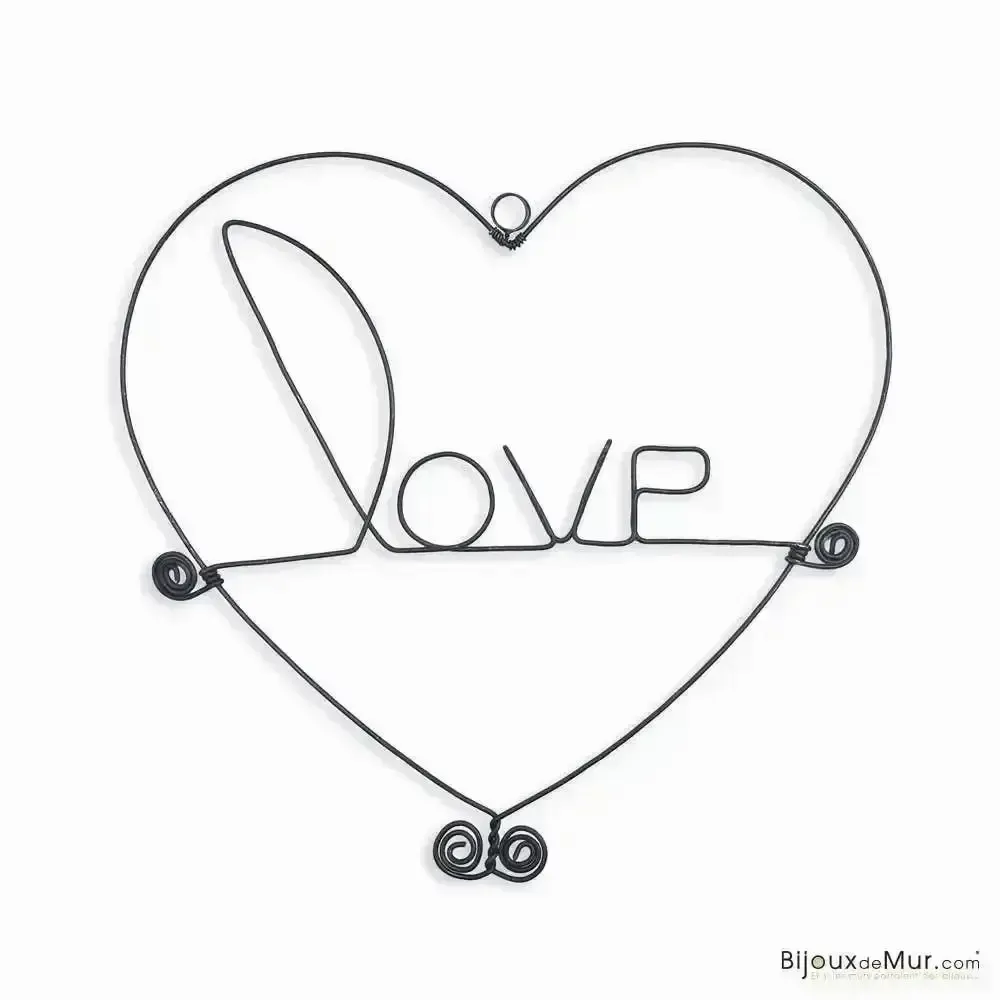 Other wall decoration - Valentine's Day "Love" heart frame - to pin - BIJOUX DE MUR