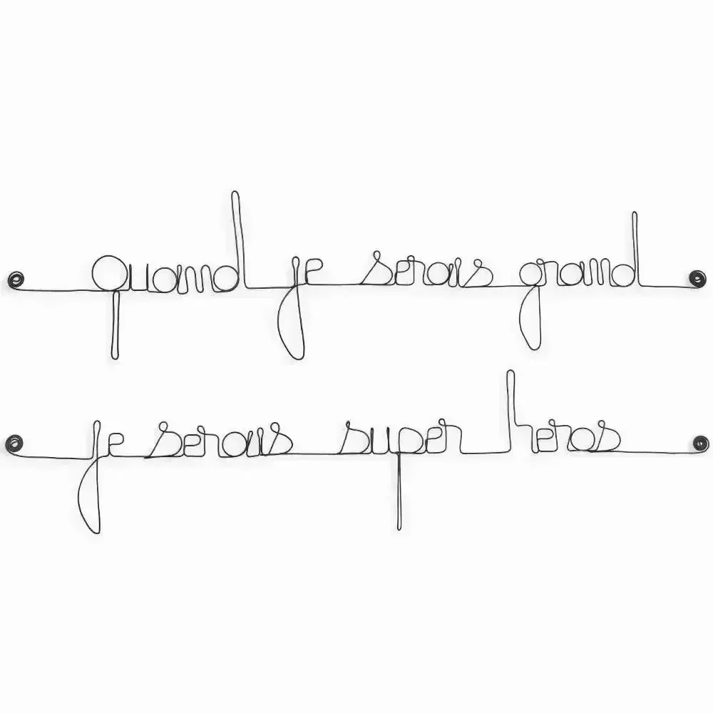 Children's decorative items - Quote "When I grow up, I'll be a superhero" - BIJOUX DE MUR
