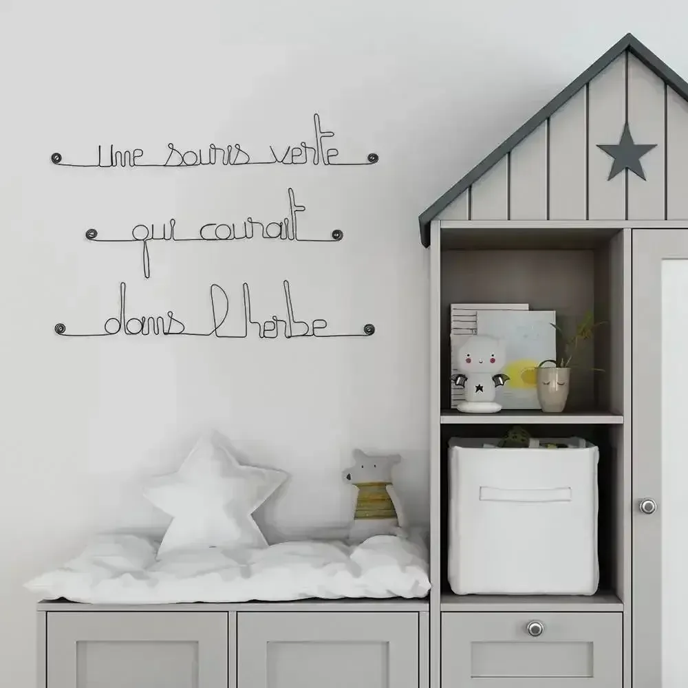 Other wall decoration - Quote "A green mouse running in the grass" - BIJOUX DE MUR