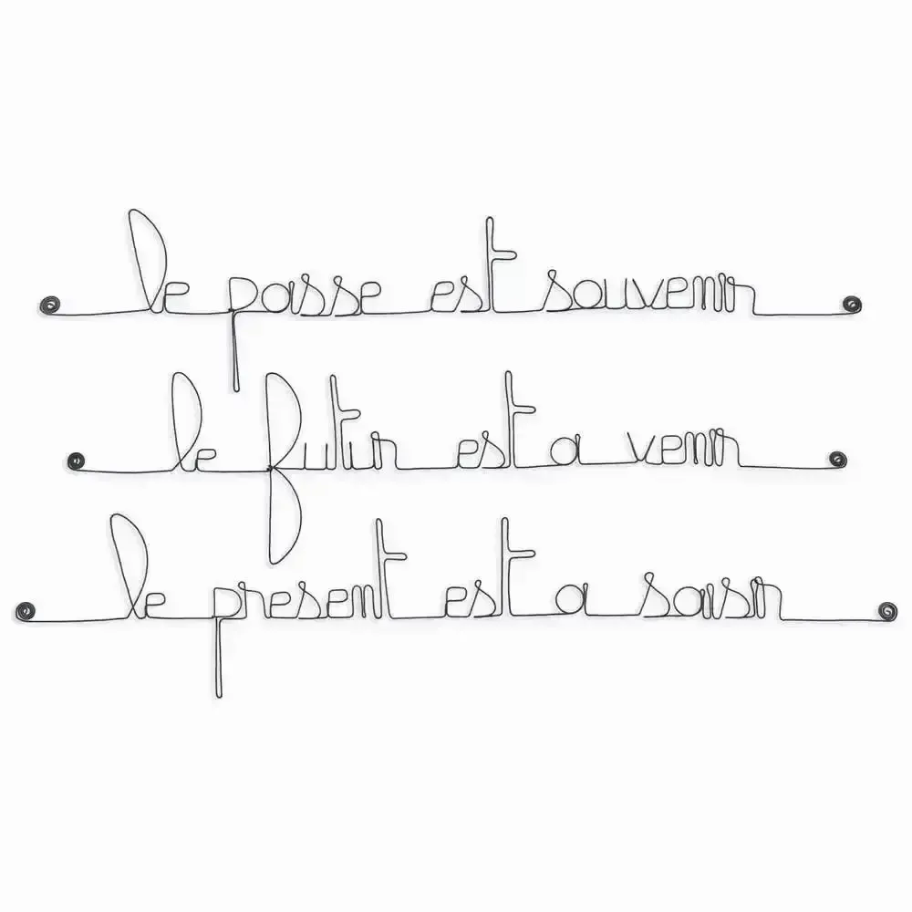 Other wall decoration - Metal Wall Decor Quote "Past, Future, Present" - BIJOUX DE MUR