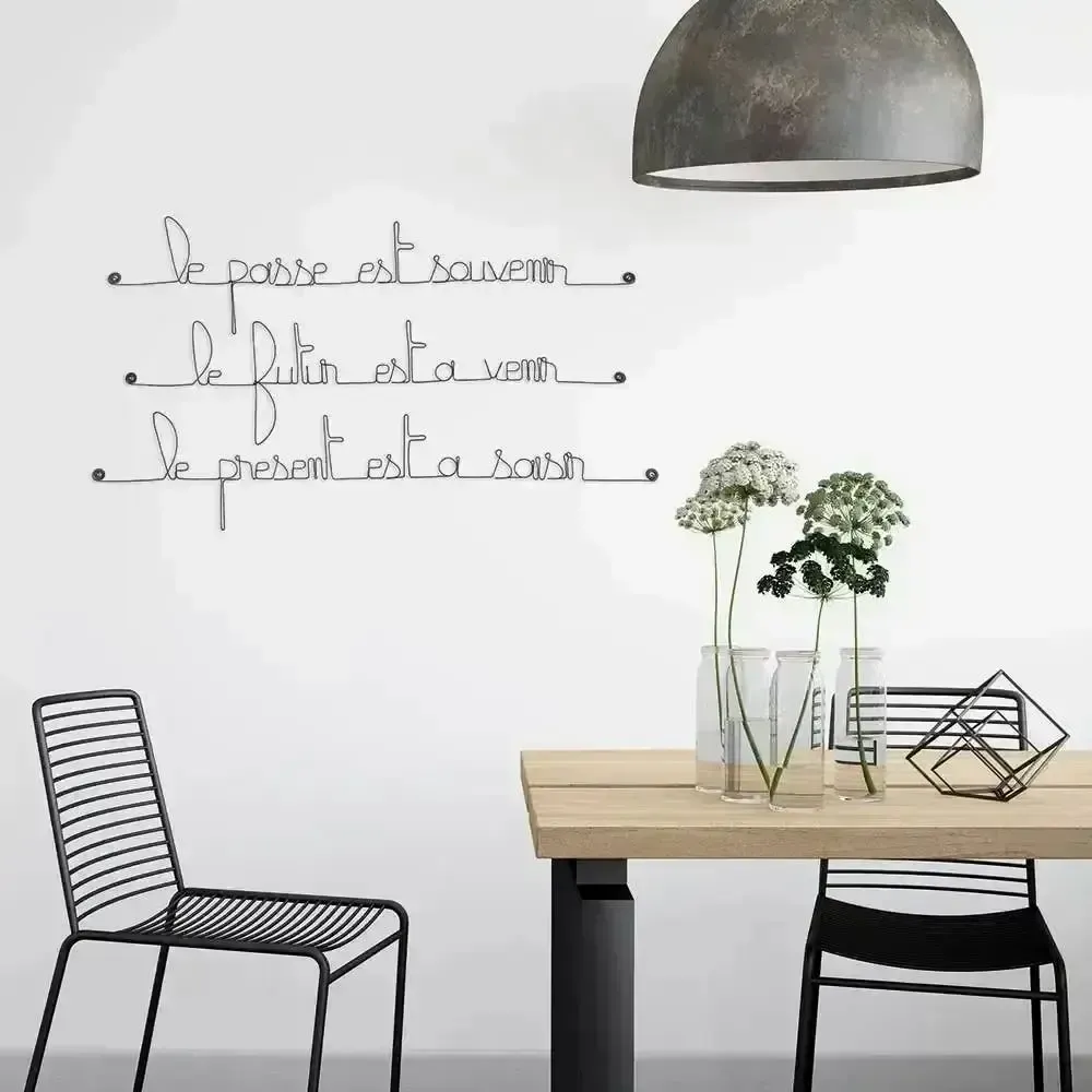 Other wall decoration - Metal Wall Decor Quote "Past, Future, Present" - BIJOUX DE MUR