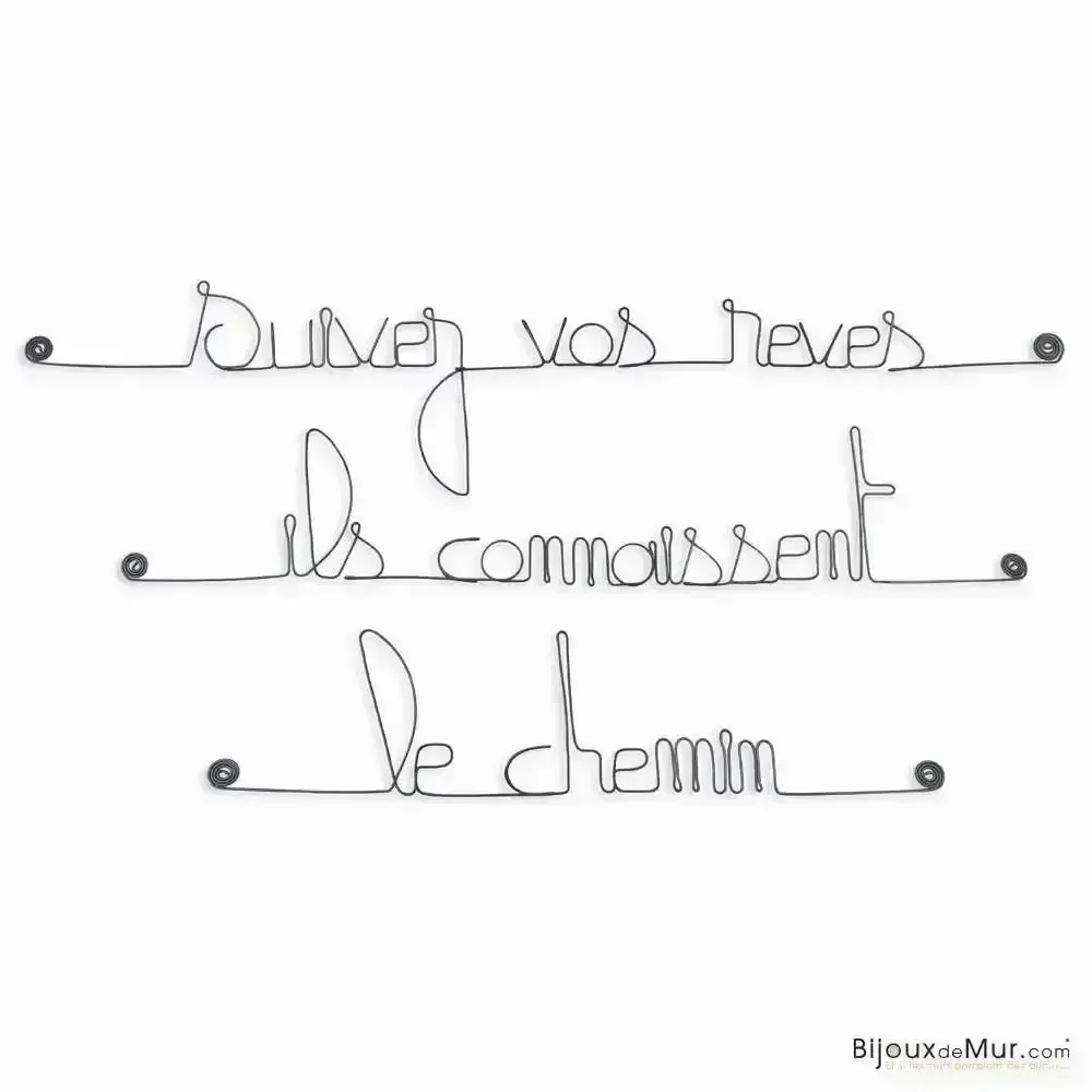 Other wall decoration - Metal Wall Decor Quote "Follow your dreams,..." - BIJOUX DE MUR