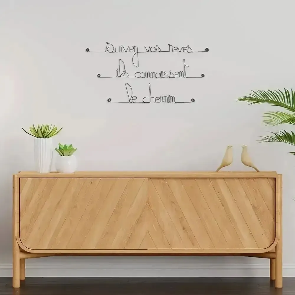 Other wall decoration - Metal Wall Decor Quote "Follow your dreams,..." - BIJOUX DE MUR