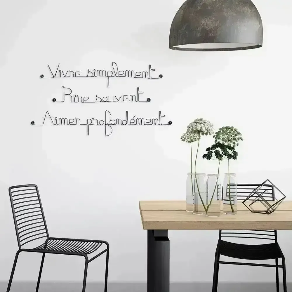 Other wall decoration - Wire quote "Live, laugh, love" - BIJOUX DE MUR