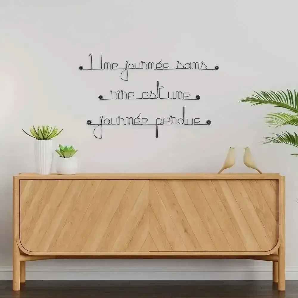 Other wall decoration - Wire quote: Charlie Chaplin - BIJOUX DE MUR