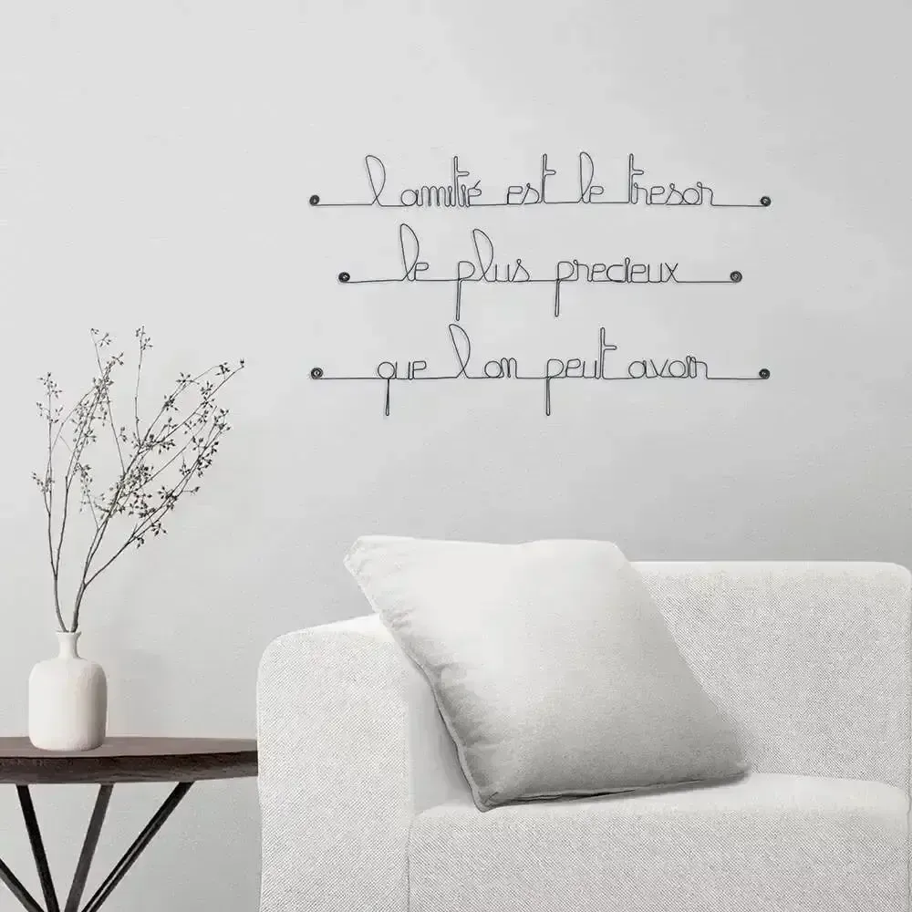 Other wall decoration - Metal Quote on Friendship - BIJOUX DE MUR