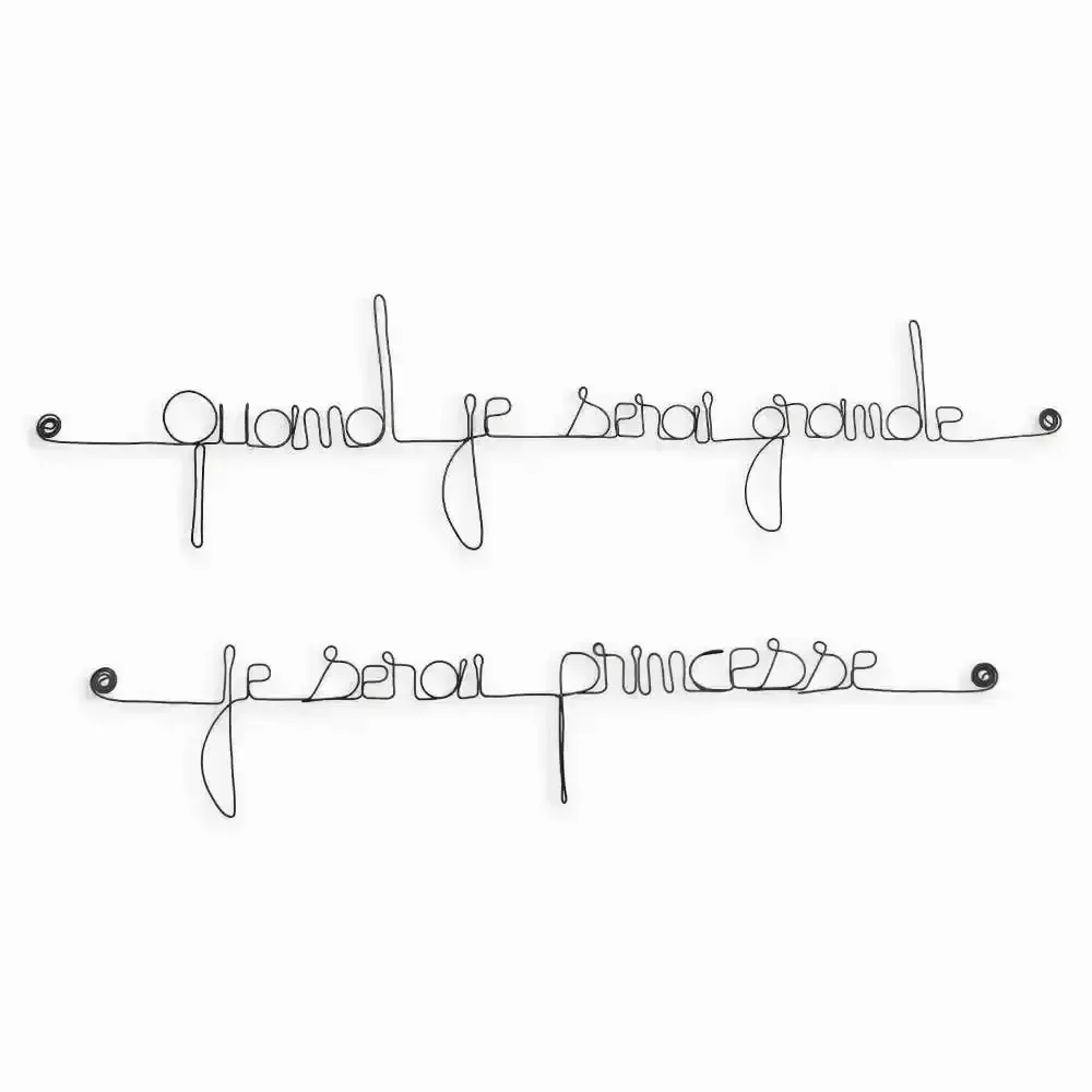 Other wall decoration - Metal quote "When I grow up, I'll be a princess" - BIJOUX DE MUR