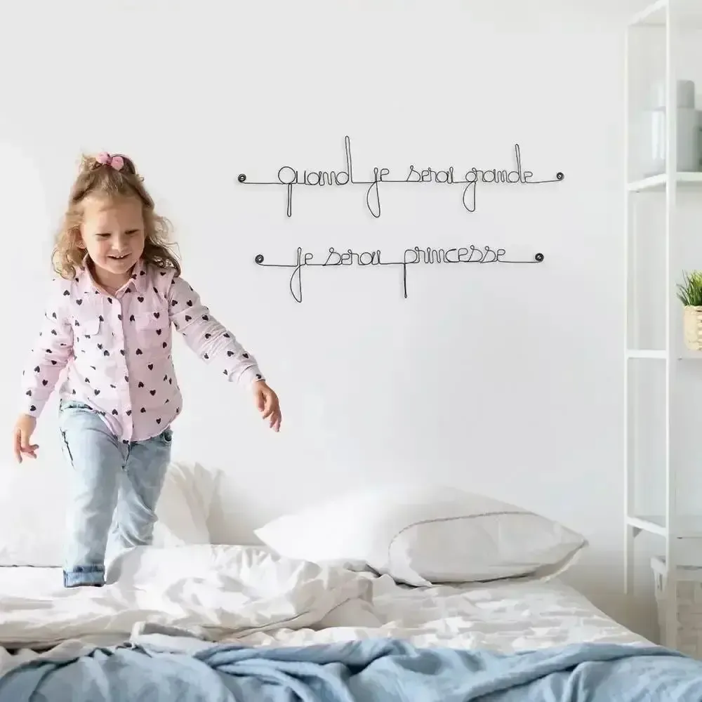 Other wall decoration - Metal quote "When I grow up, I'll be a princess" - BIJOUX DE MUR