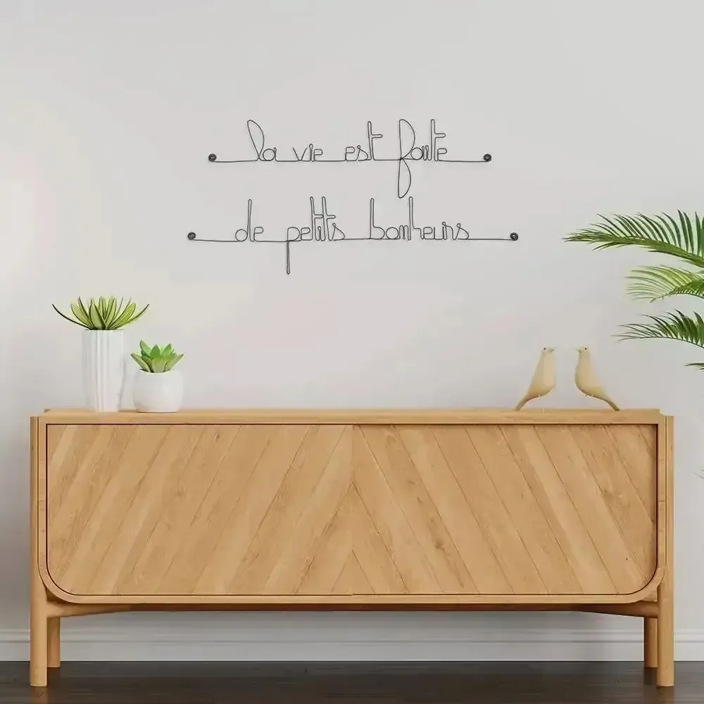 Autres décorations murales - Citation Murale "La vie est faite de petits bonheurs" - BIJOUX DE MUR