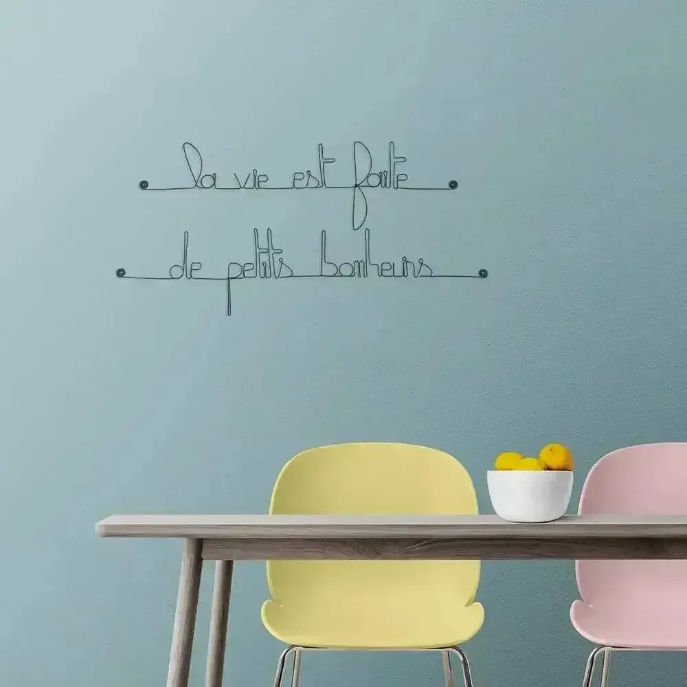Autres décorations murales - Citation Murale "La vie est faite de petits bonheurs" - BIJOUX DE MUR