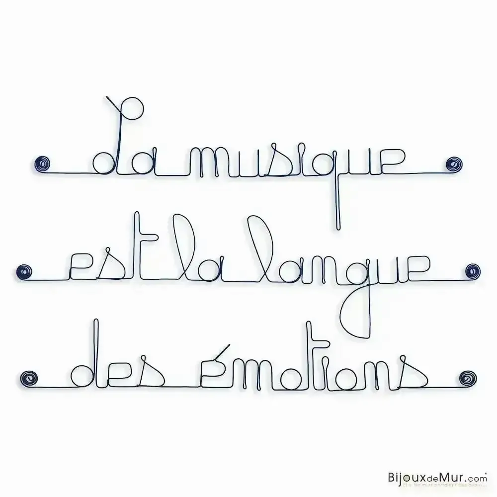 Autres décorations murales - Citation murale sur la Musique - BIJOUX DE MUR