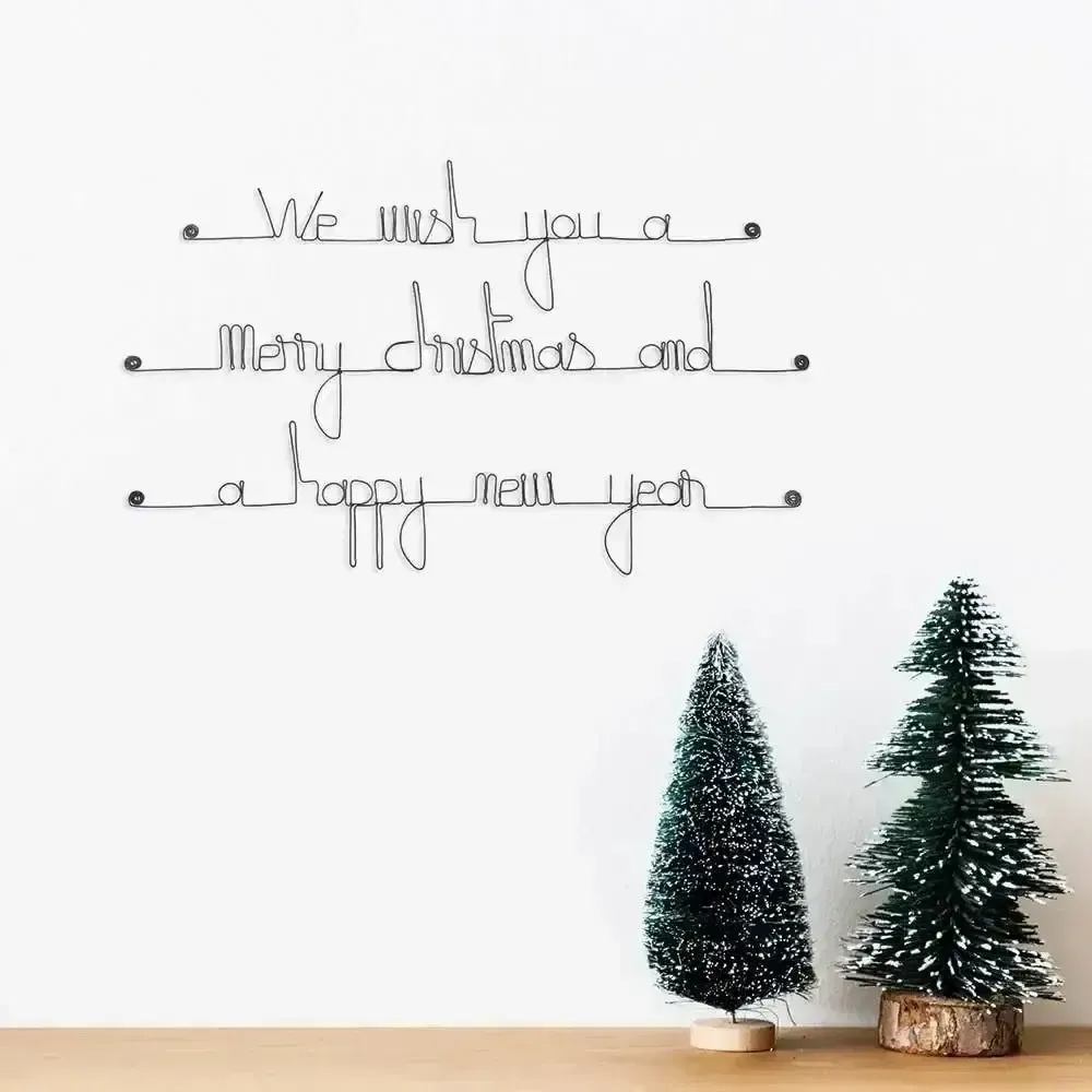 Autres décorations murales - Déco Noel en Métal - Citation Murale Merry Christmas - BIJOUX DE MUR