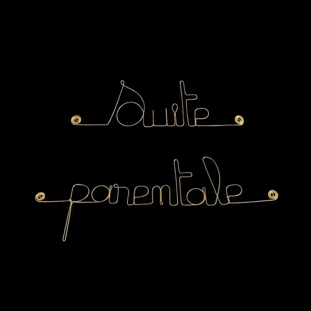 Other wall decoration - Décoration Murale de porte en Laiton Doré " Suite parentale" - BIJOUX DE MUR