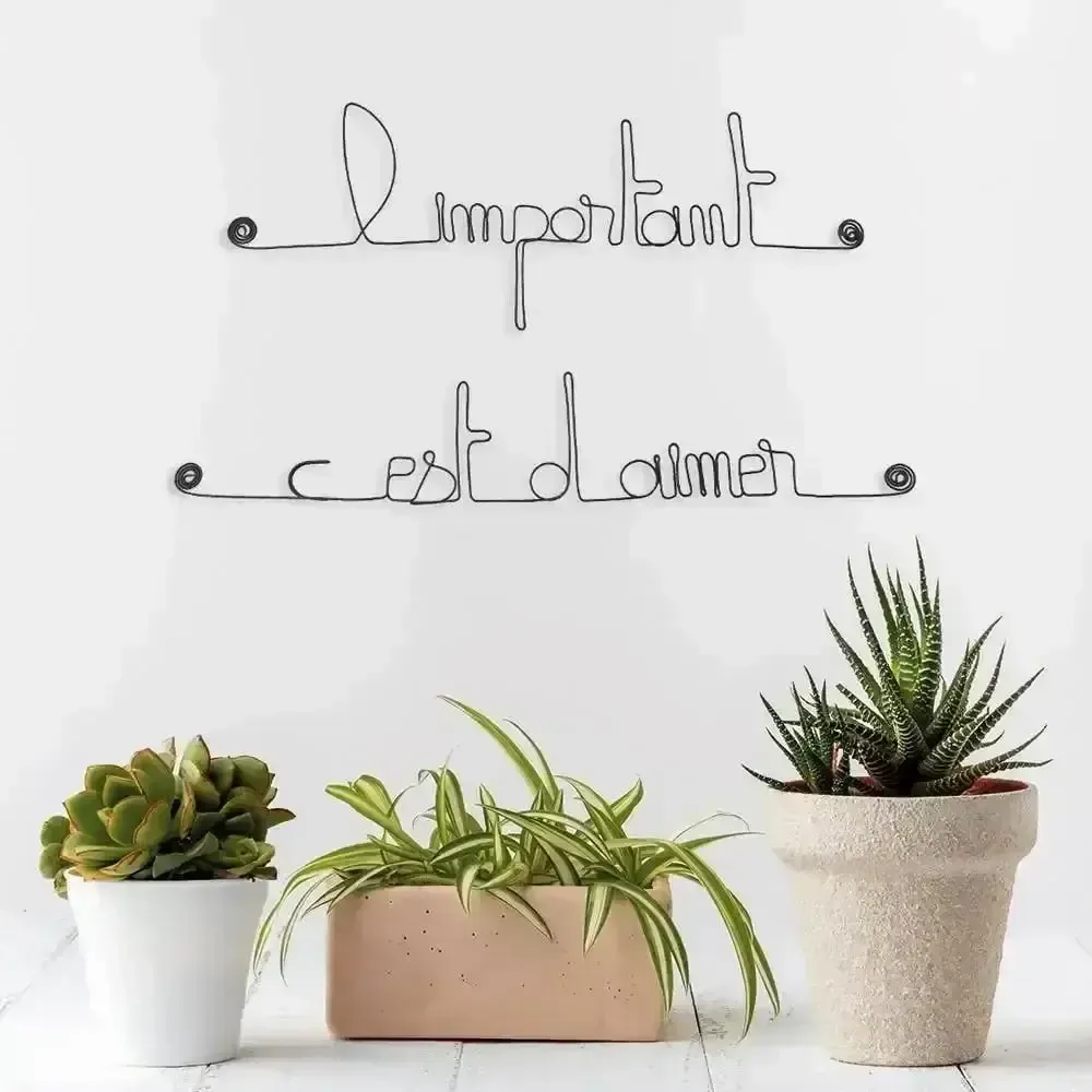 Other wall decoration - Metal Wall Decoration Quote "The important thing is to love" - BIJOUX DE MUR
