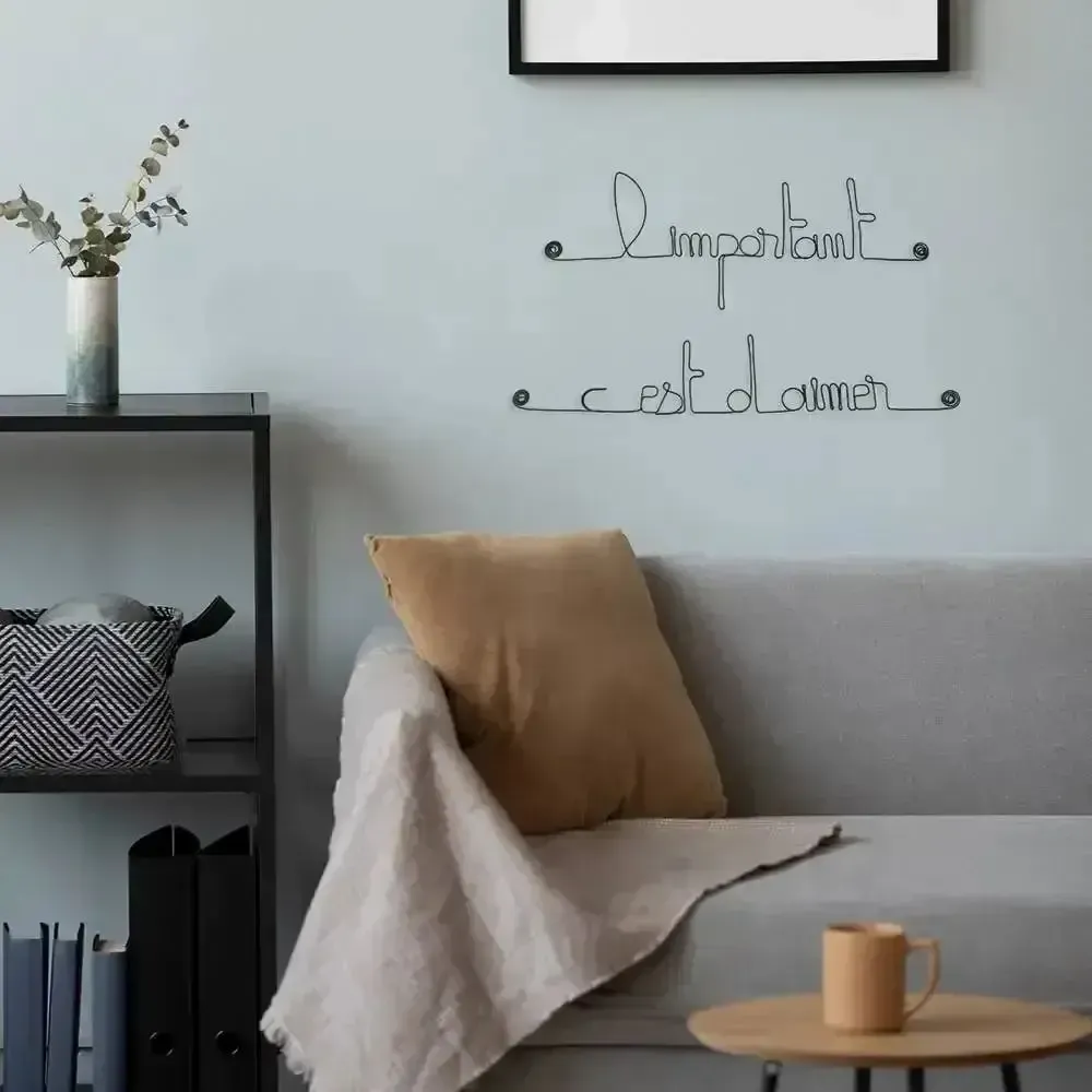 Other wall decoration - Metal Wall Decoration Quote "The important thing is to love" - BIJOUX DE MUR