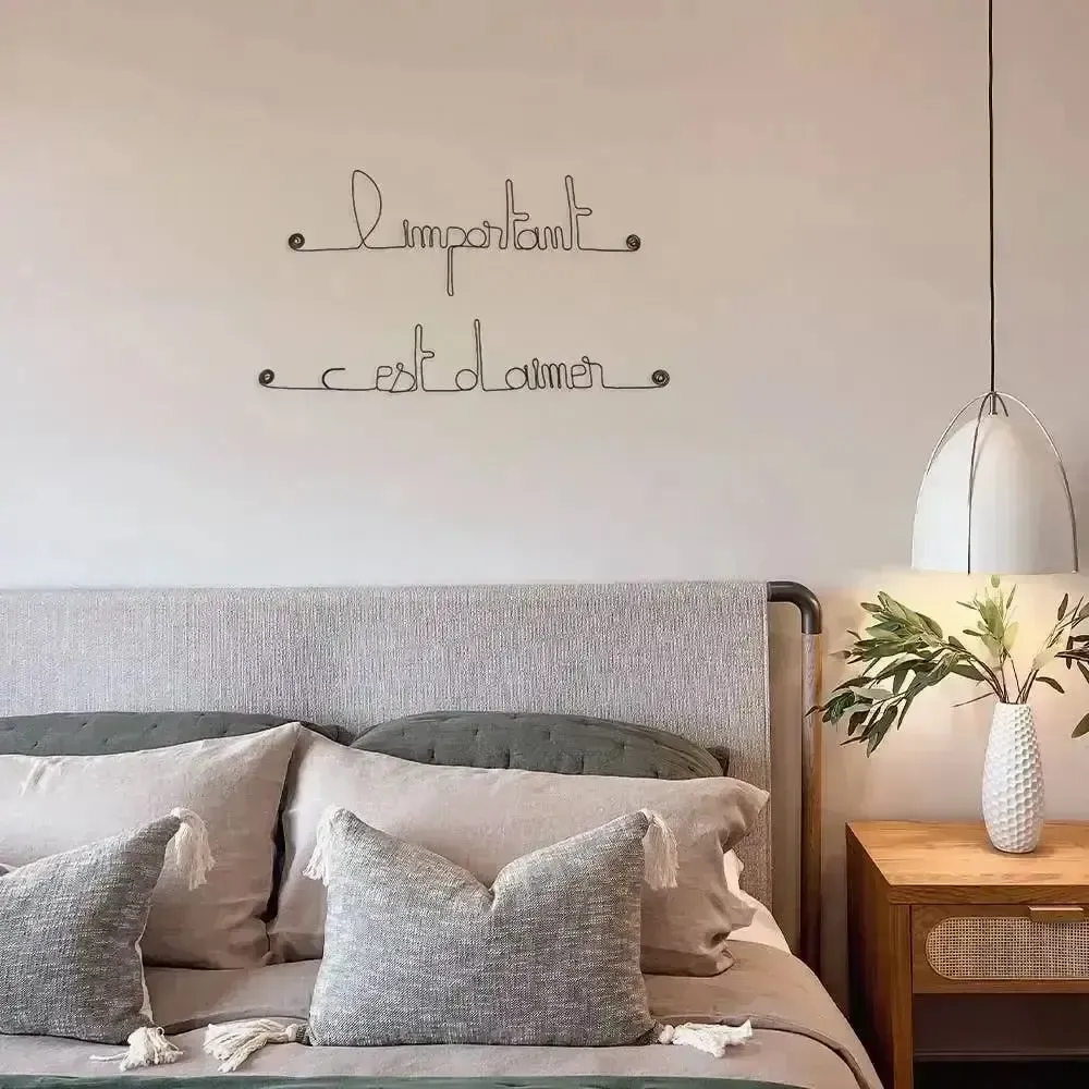 Other wall decoration - Metal Wall Decoration Quote "The important thing is to love" - BIJOUX DE MUR