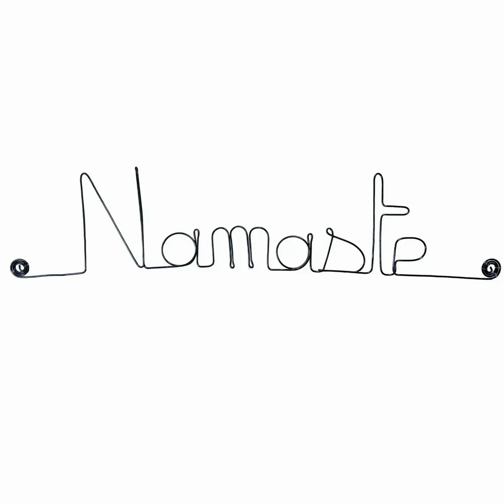 Other wall decoration - Yoga wall decoration in wire "Namaste" to pin - BIJOUX DE MUR