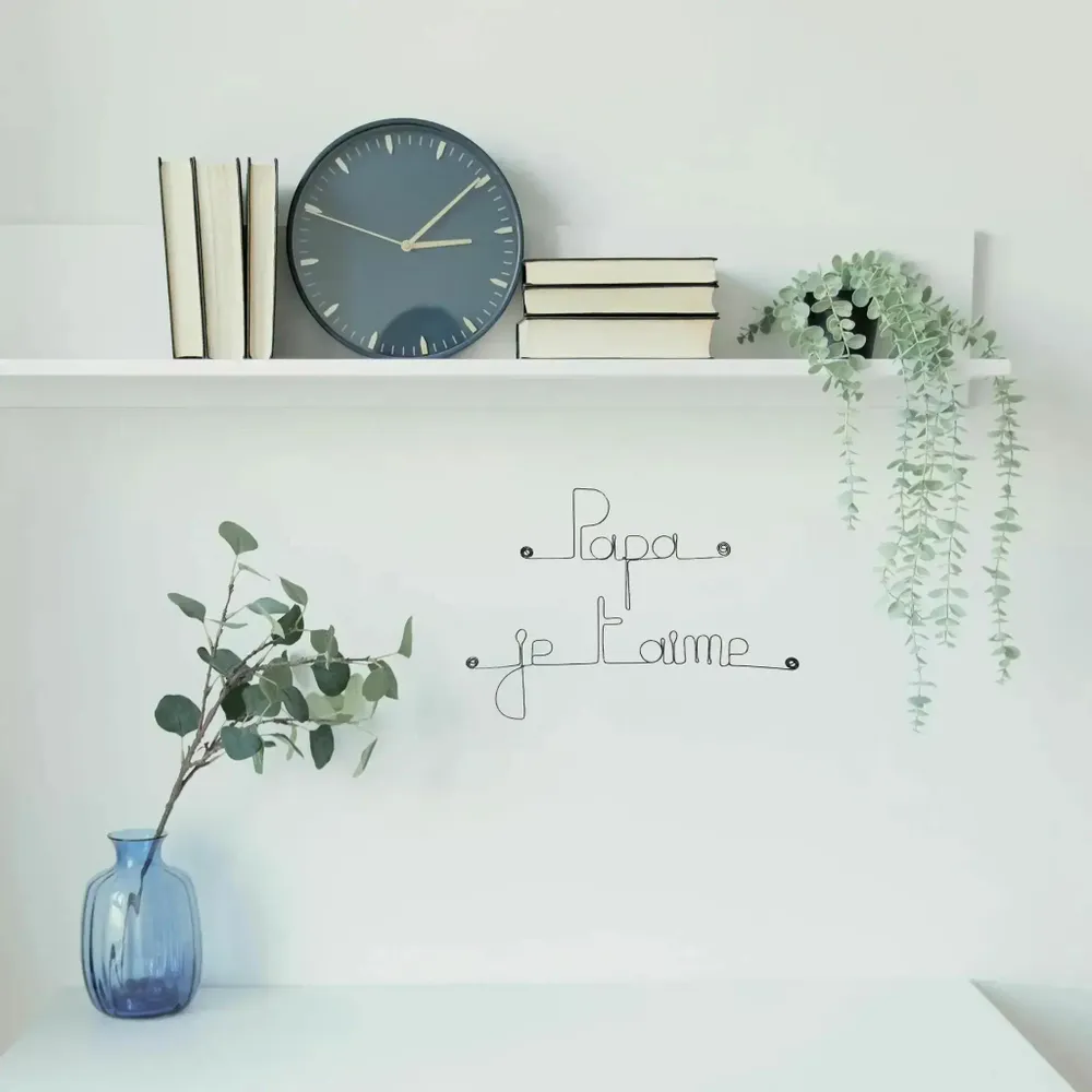 Other wall decoration - Father's Day\” Dad I love you\” - in Wire - BIJOUX DE MUR