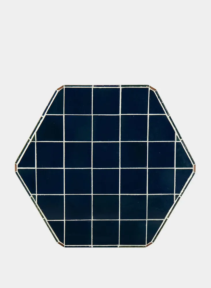 Dining Tables - LISBOA BLUE CERAMIC TILE AND ASH WOOD DINING TABLE - HOUSE OF CAPRICORN