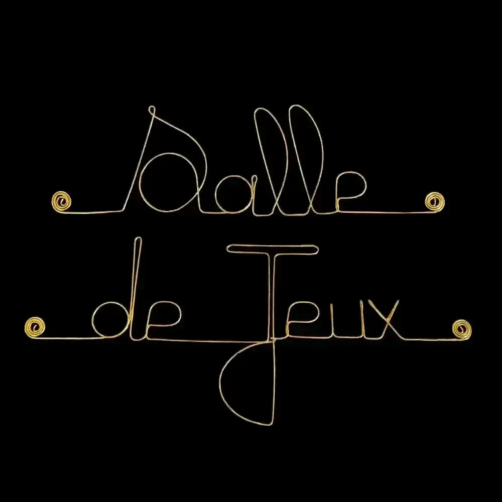 Children's decorative items - Games Room Door Sign - Gold Brass Decoration - BIJOUX DE MUR