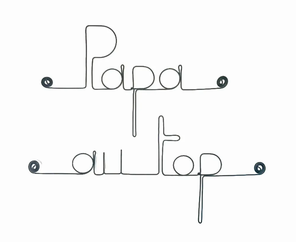 Objets de décoration - Décoration Murale en Fil de Fer "Papa au top" - à punaiser - BIJOUX DE MUR