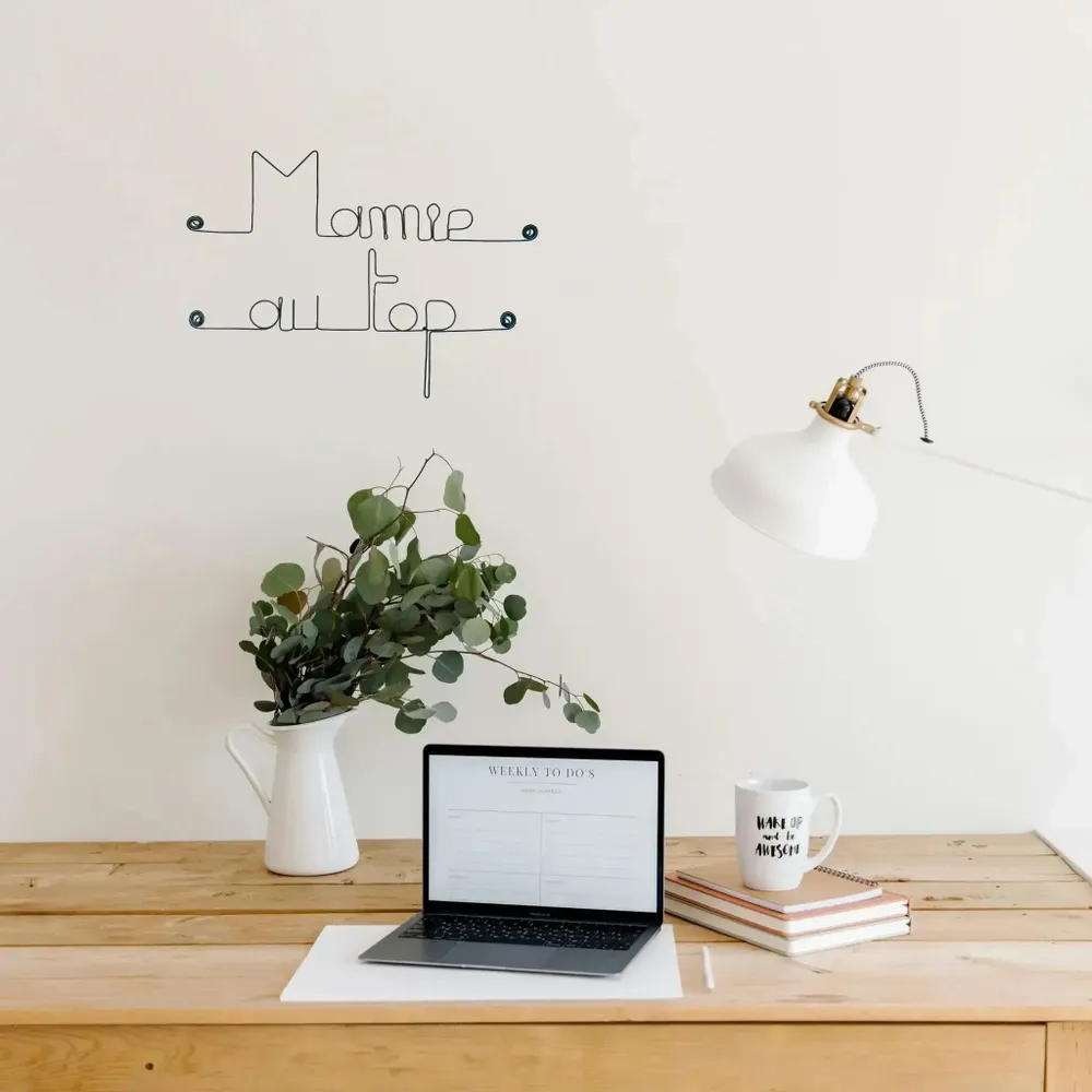 Other wall decoration - Wire Wall Decoration\" Granny at the top\ "” - to be punched - BIJOUX DE MUR