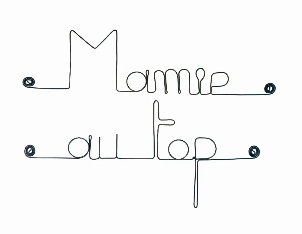 Other wall decoration - Wire Wall Decoration\" Granny at the top\ "” - to be punched - BIJOUX DE MUR