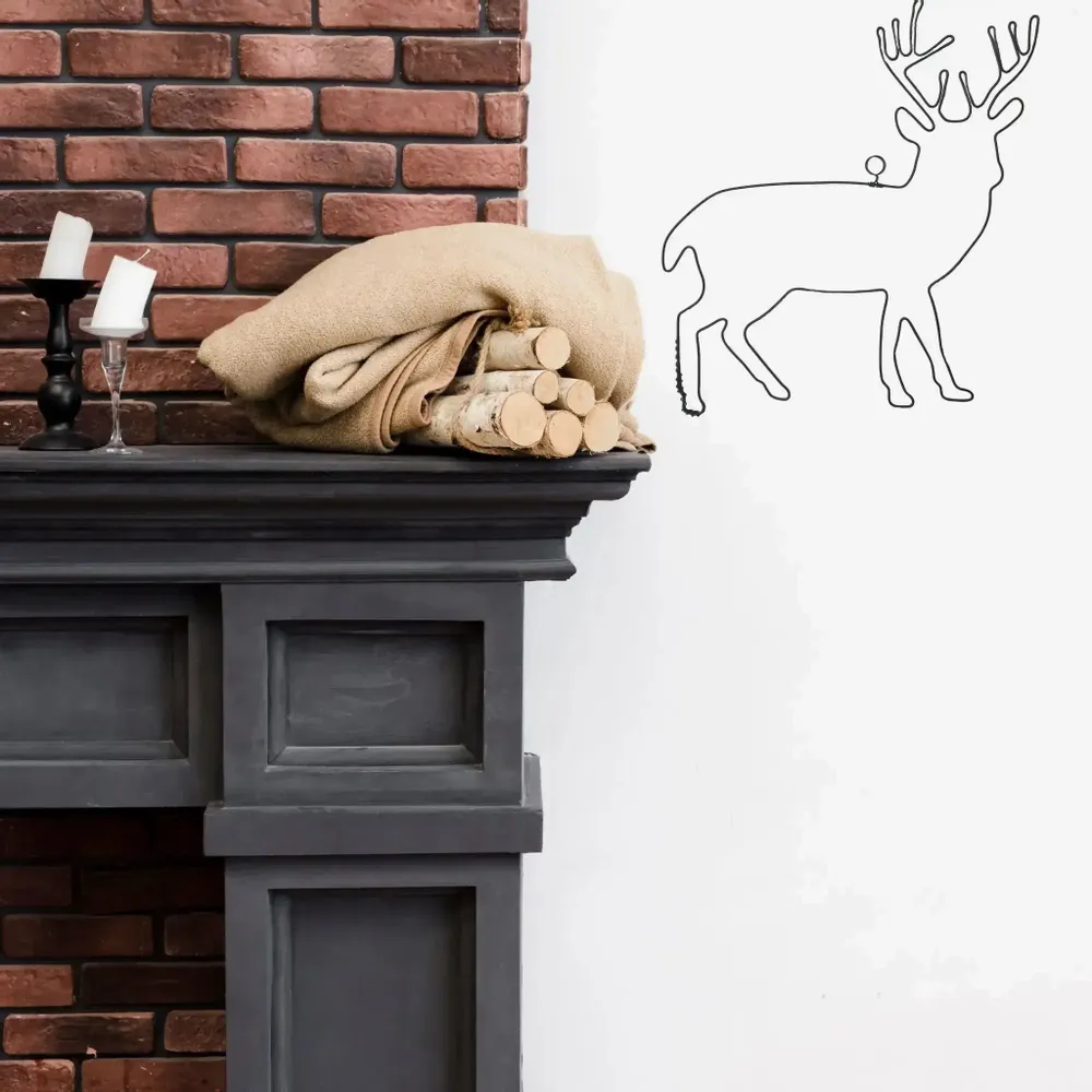 Other wall decoration - Wire Wall Decoration\" Deer\” - to pin - Wall Jewelry - BIJOUX DE MUR