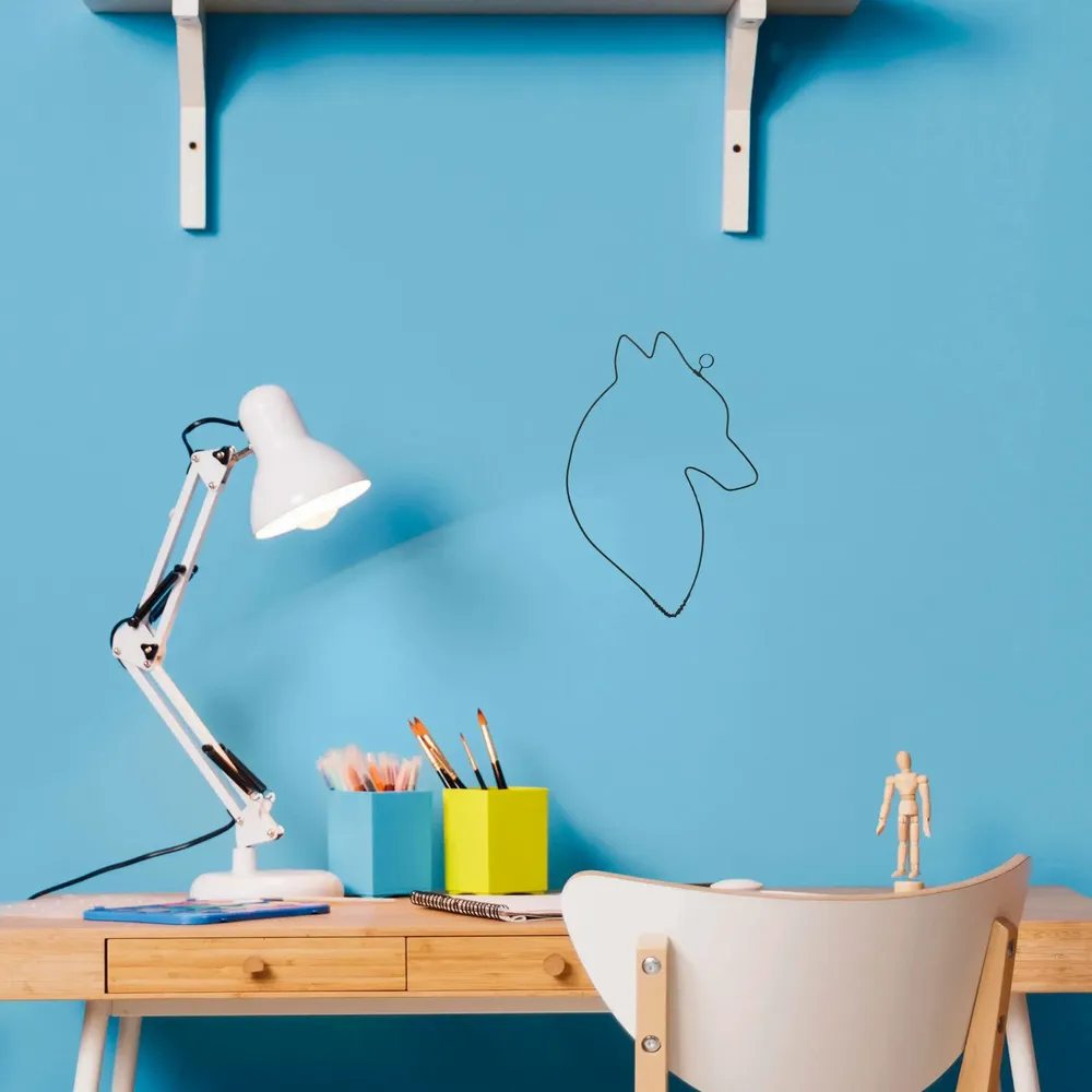 Other wall decoration - Wire Wall Decoration\" Wolf Head\” - to pin - BIJOUX DE MUR