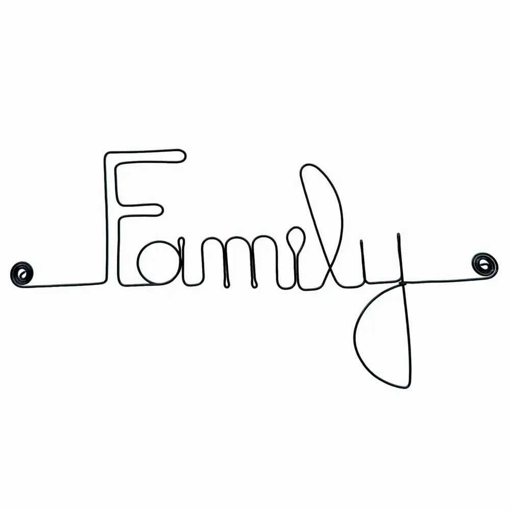 Other wall decoration - Wire Wall Decoration\" Family\” - to pin - Wall Jewelry - BIJOUX DE MUR