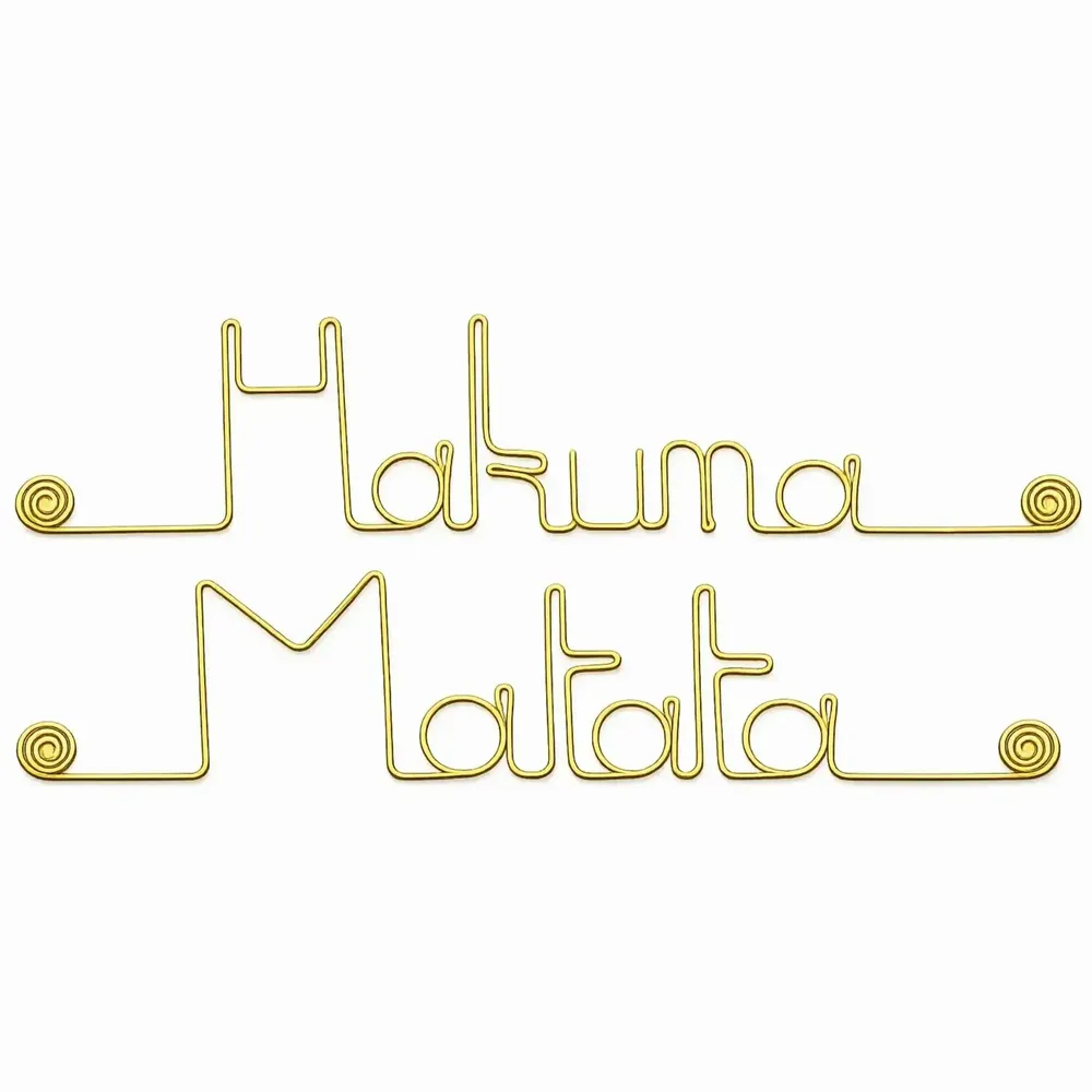 Other wall decoration - Décoration Murale "Disney" en laiton doré : Hakuna Matata - BIJOUX DE MUR