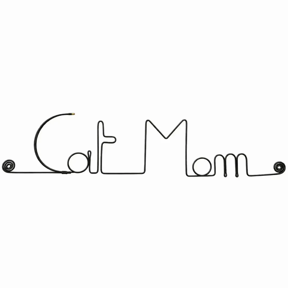 Gifts - Wall decoration\" Cat\ "” made of wire\ "Cat Mom\” - to pin - BIJOUX DE MUR