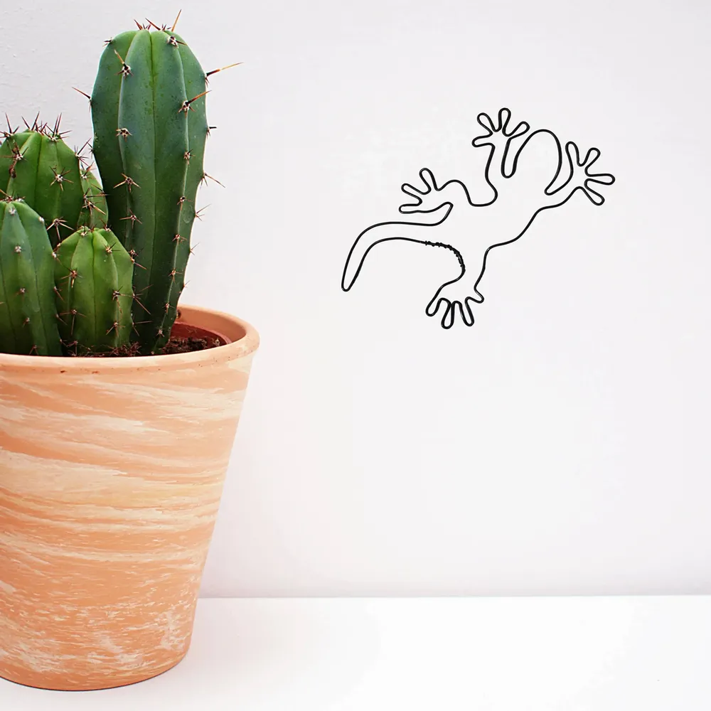 Children's bedrooms - Wire Wall Decoration - Salamander Silhouette - To be pinned - BIJOUX DE MUR