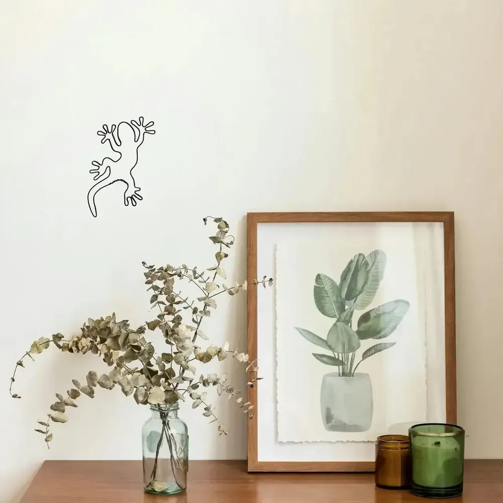 Children's bedrooms - Wire Wall Decoration - Salamander Silhouette - To be pinned - BIJOUX DE MUR