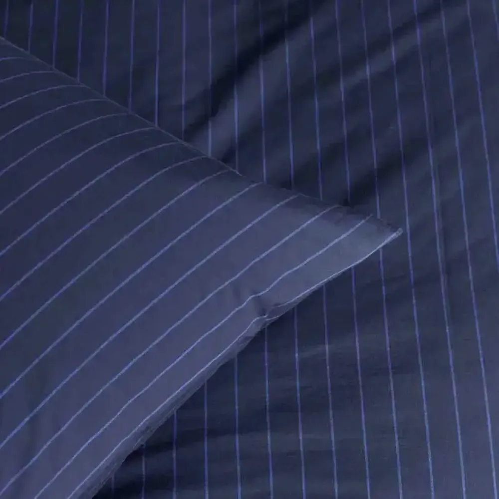 Bed linens - Line duvet cover Blue 220 X 240 - LA CERISE SUR LE GATEAU