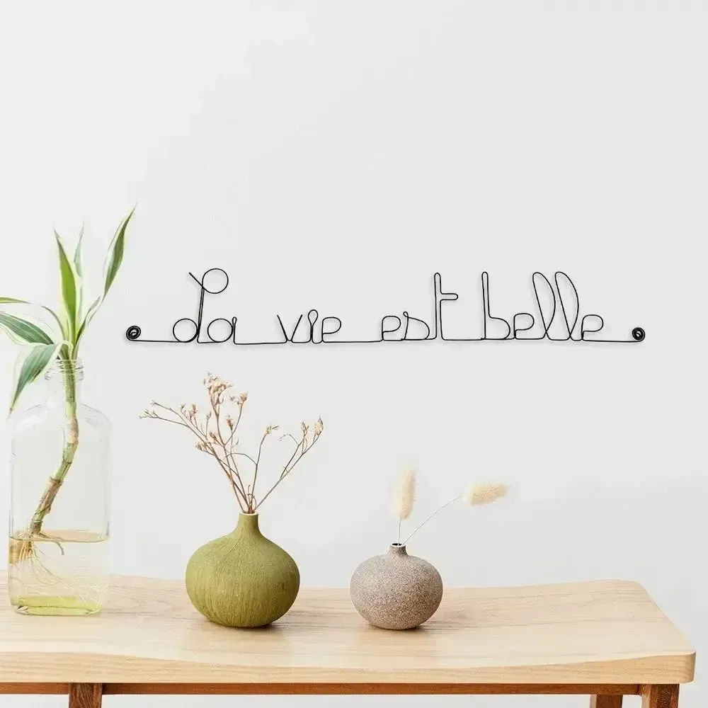 Objets déco enfant - La vie est belle – Déco murale fil de fer best-seller - Home - BIJOUX DE MUR