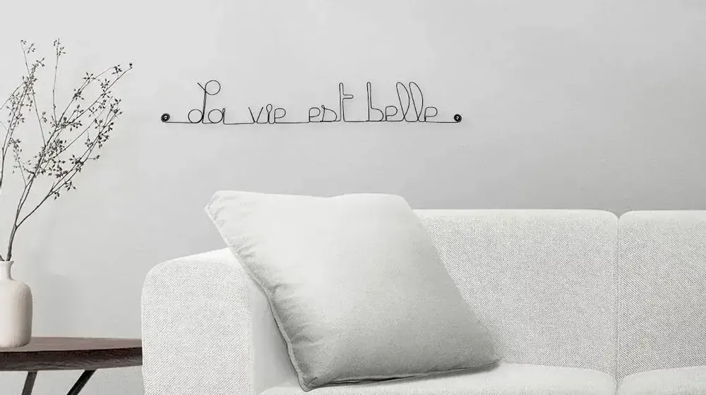 Objets déco enfant - La vie est belle – Déco murale fil de fer best-seller - Home - BIJOUX DE MUR