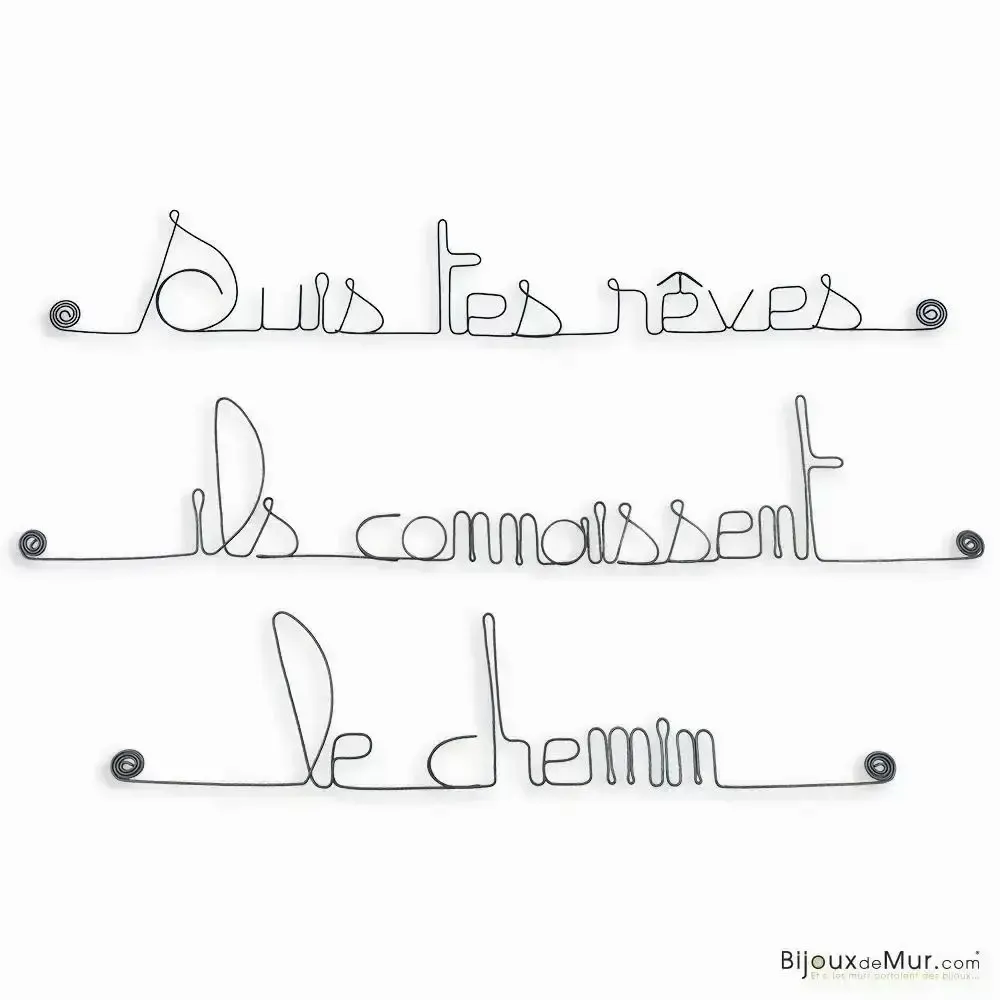 Autres décorations murales - Décoration Murale "Suis tes rêves ils connaissent le chemin" - BIJOUX DE MUR