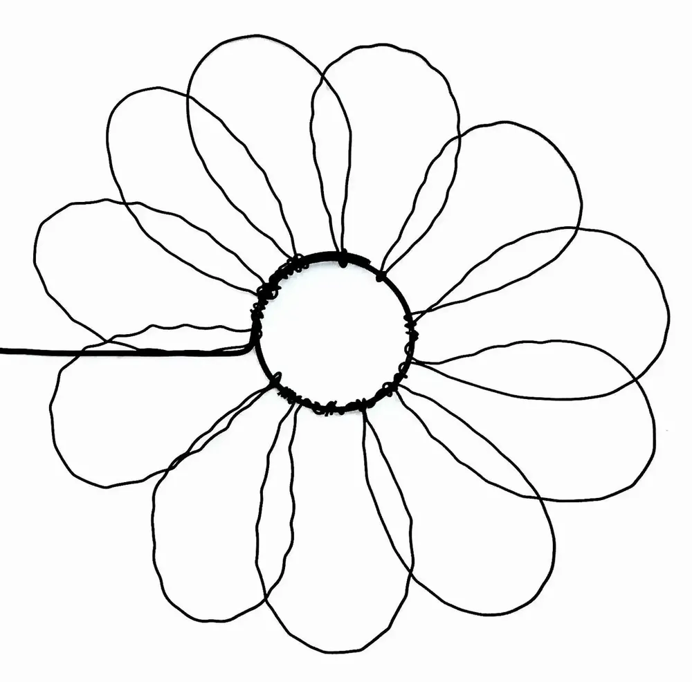 Other wall decoration - Wire wall decoration - Daisy flower - Happiness - BIJOUX DE MUR