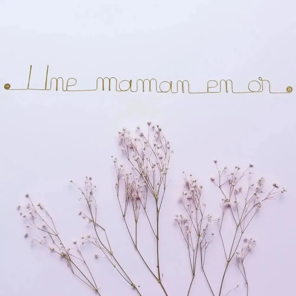 Other wall decoration - Gilded Brass Wall Decor " A Golden Mom ” - Mother's Day - BIJOUX DE MUR