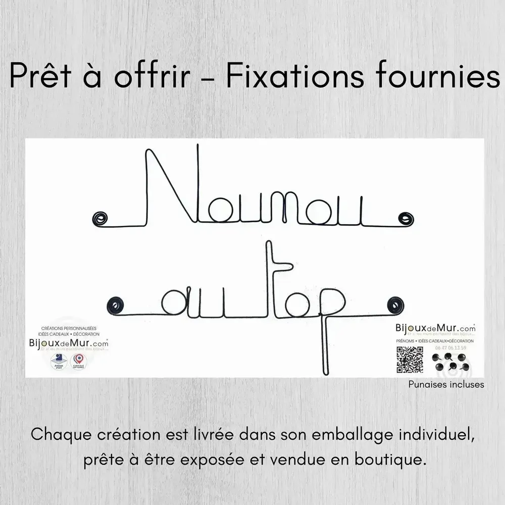 Gifts - End of school year gift "Top nanny" - Decoration - BIJOUX DE MUR