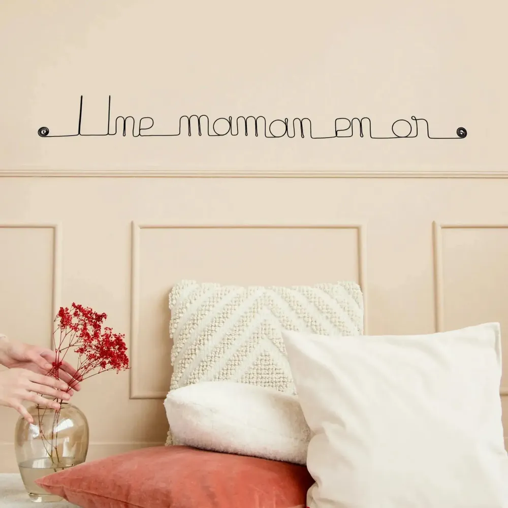 Cadeaux - Décoration Murale "Une maman en or" - Cadeau Fête des Mères - BIJOUX DE MUR