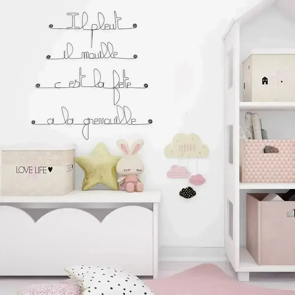 Children's decorative items - Children's Room Wall Decoration Nursery Rhyme Wire - BIJOUX DE MUR