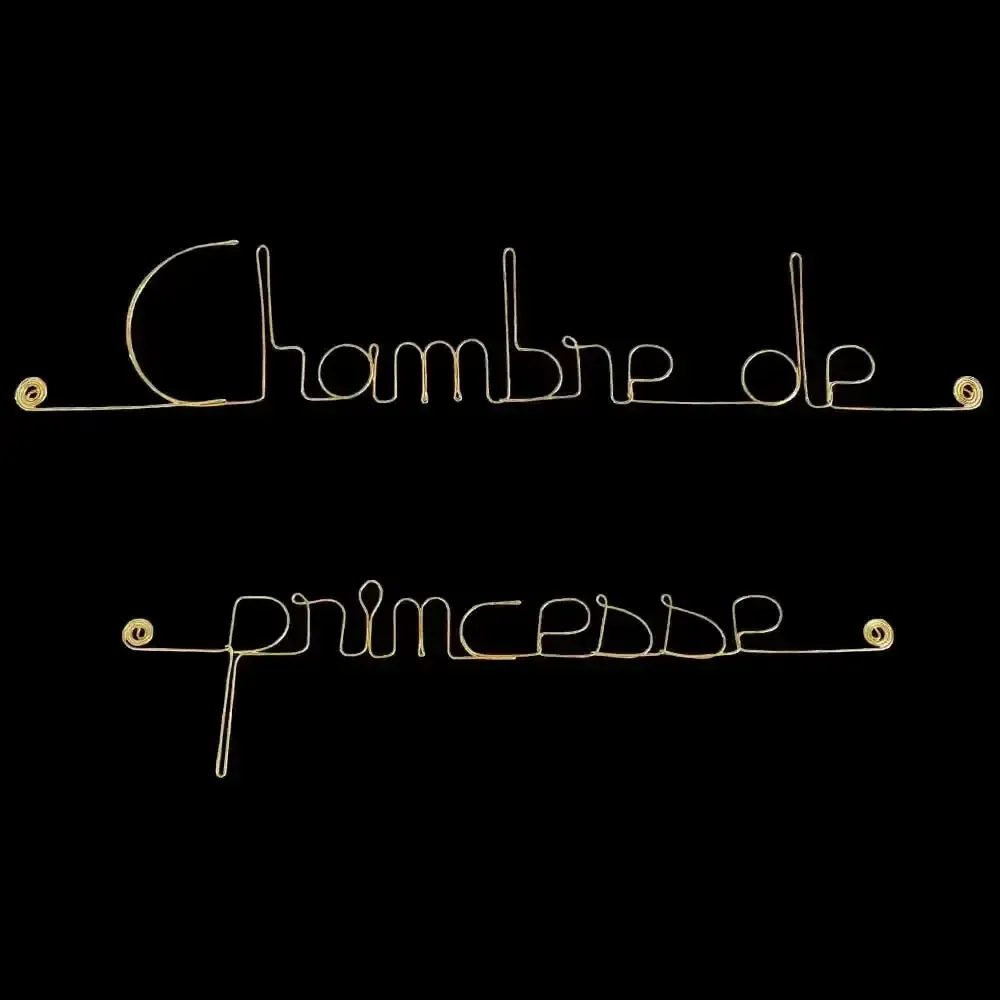 Children's decorative items - Golden Brass Wall Decor: "Princess Room" - BIJOUX DE MUR